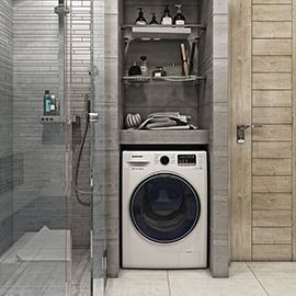 Ремонта ванной комнаты в стиле хайтек