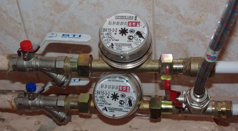 Схема установки счётчика воды
