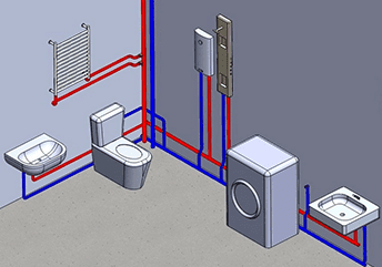 Схема подключения труб